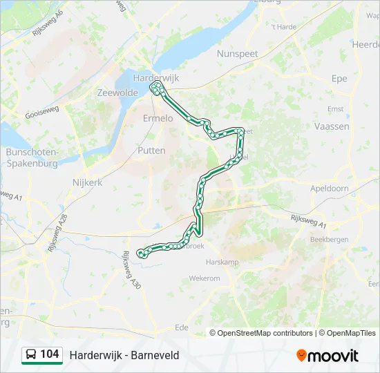 104 Bus Line Map