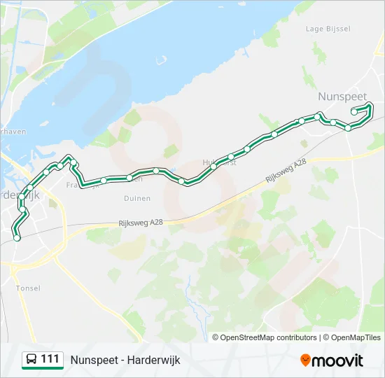 111 Bus Line Map