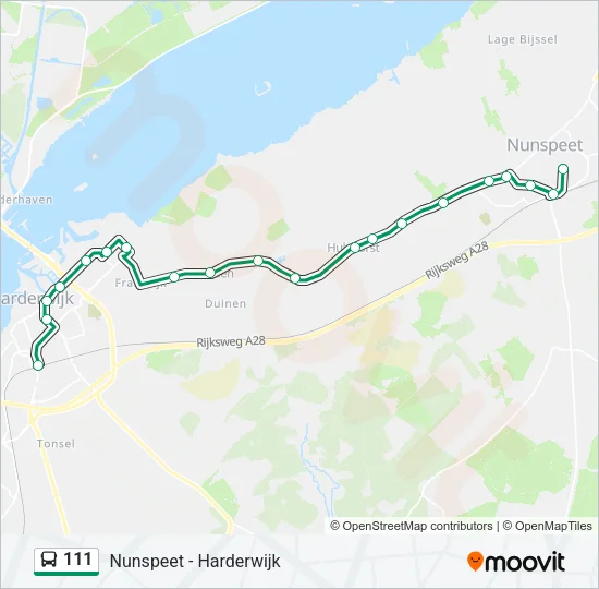 111 Bus Line Map