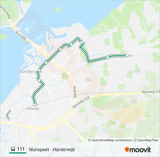 111 Bus Line Map