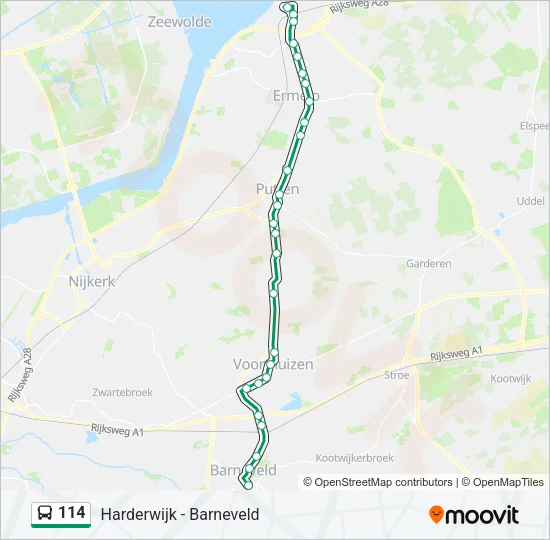 114 Bus Line Map