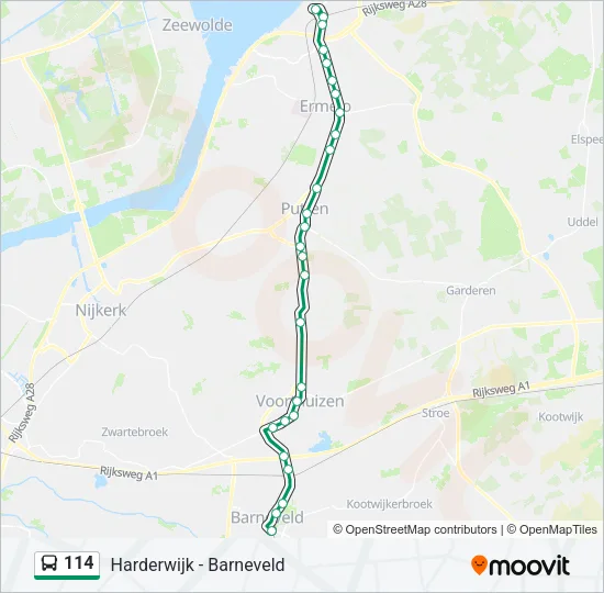 114 Bus Line Map