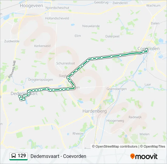129 Bus Line Map