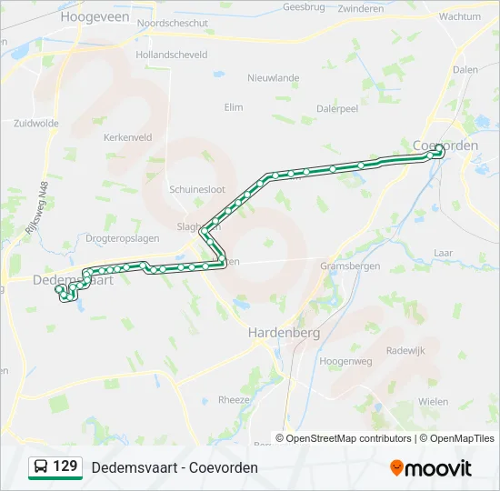 129 Bus Line Map