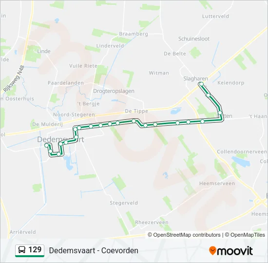 129 Bus Line Map