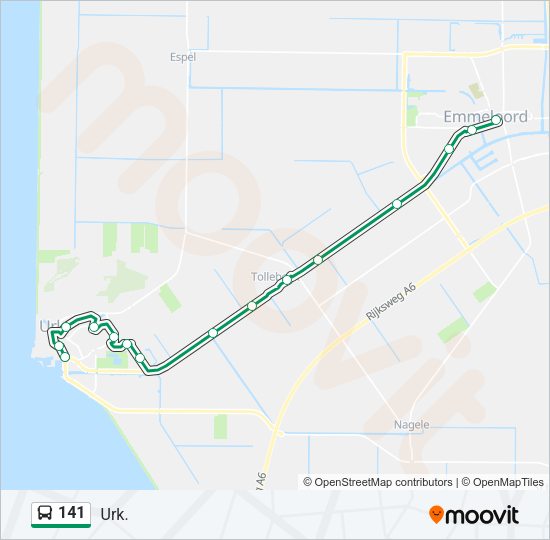 141 Bus Line Map