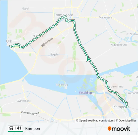 141 Bus Line Map