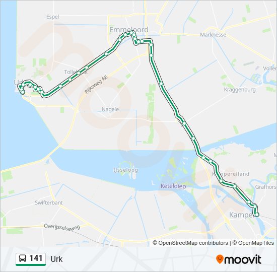 141 Bus Line Map