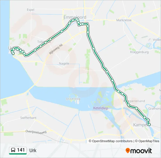 141 Bus Line Map