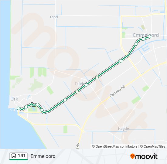 141 Bus Line Map