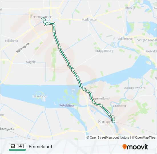 141 Bus Line Map