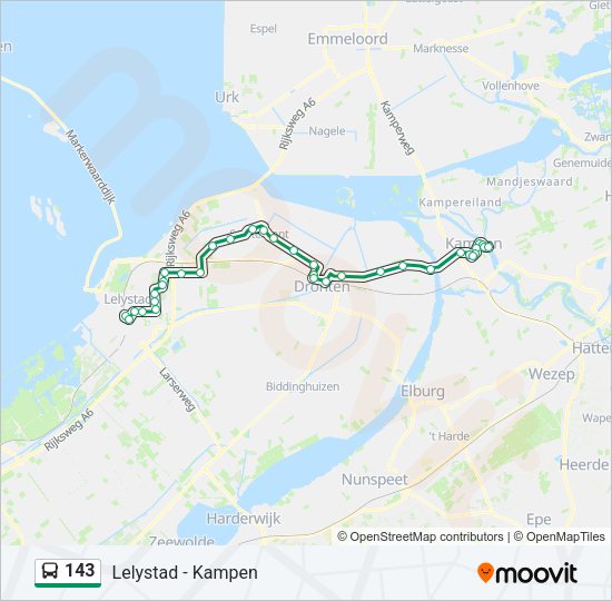 143 Bus Line Map