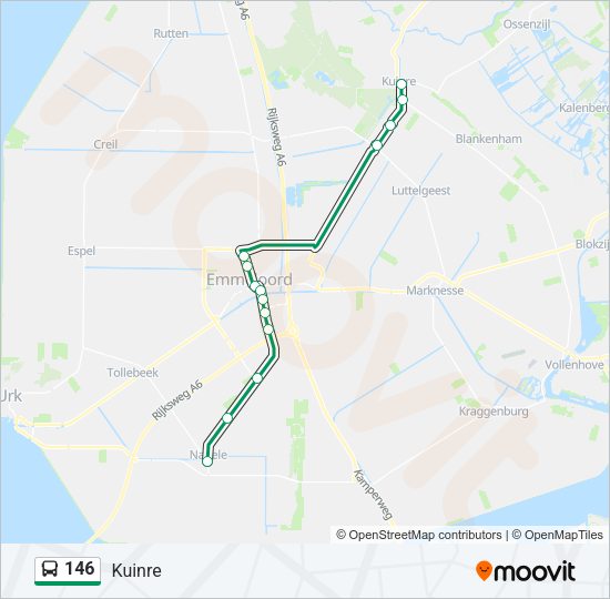 146 Bus Line Map