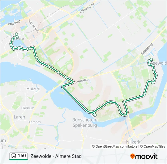 150 Bus Line Map