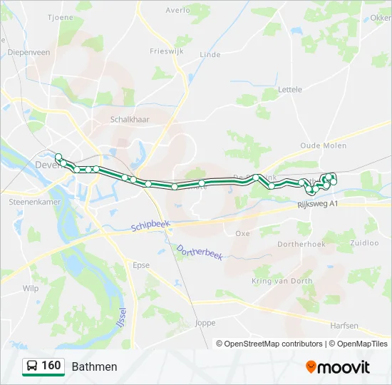 160 Bus Line Map