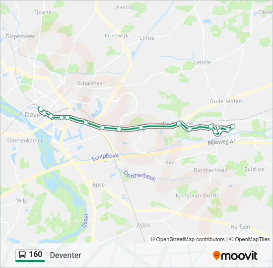 160 Bus Line Map
