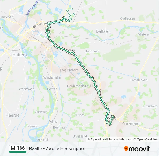166 Bus Line Map
