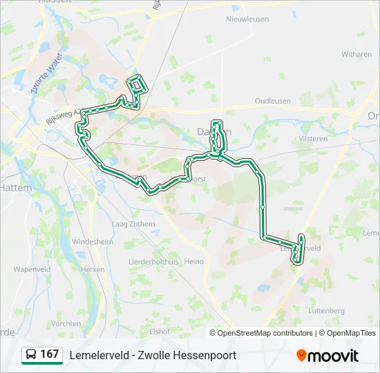 167 Bus Line Map
