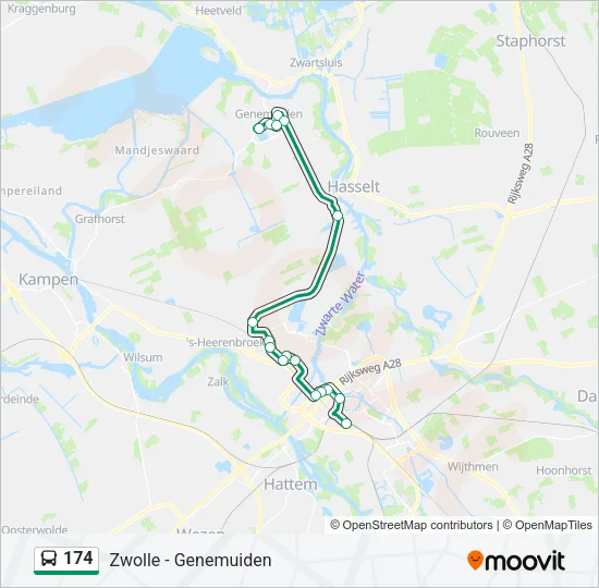 174 Bus Line Map