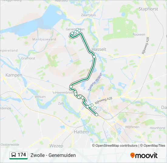 174 Bus Line Map