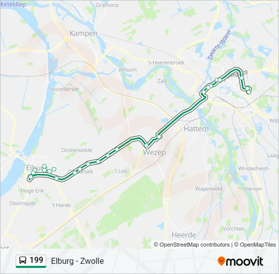 199 Bus Line Map