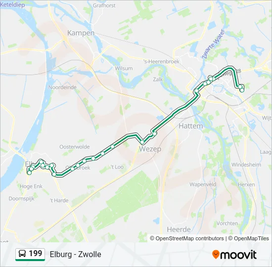199 Bus Line Map