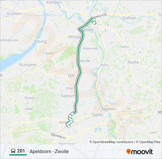 201 Bus Line Map