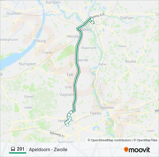 201 Bus Line Map