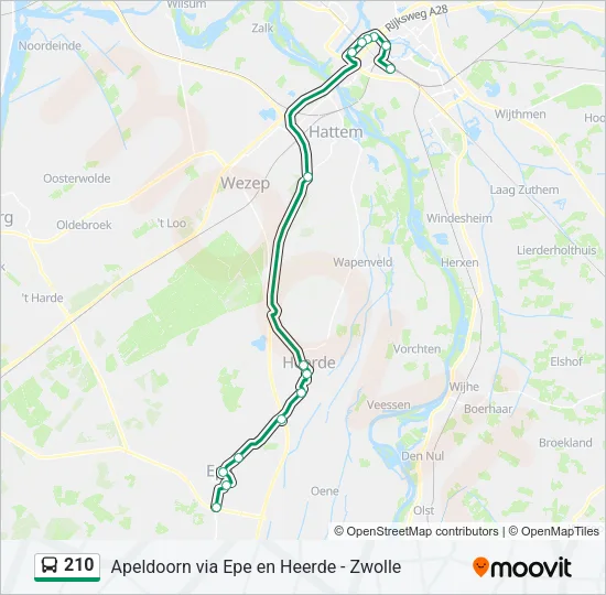 210 Bus Line Map