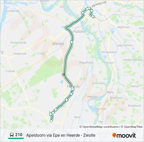 210 Bus Line Map