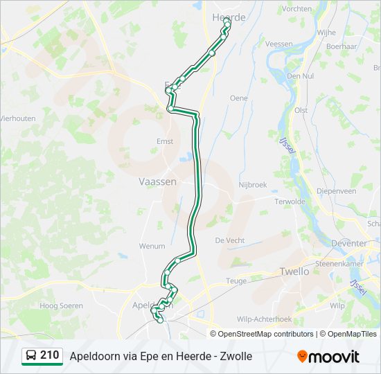210 Bus Line Map