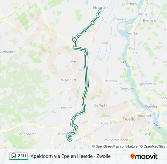 210 Bus Line Map