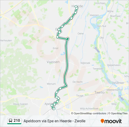 210 Bus Line Map