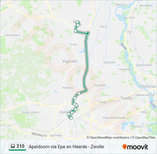 210 Bus Line Map