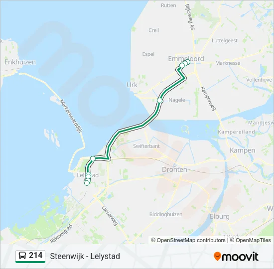 214 Bus Line Map