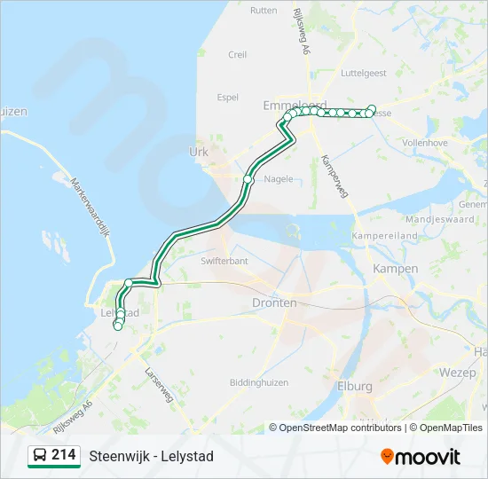 214 Bus Line Map