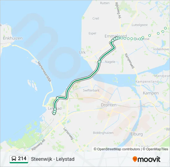 214 Bus Line Map