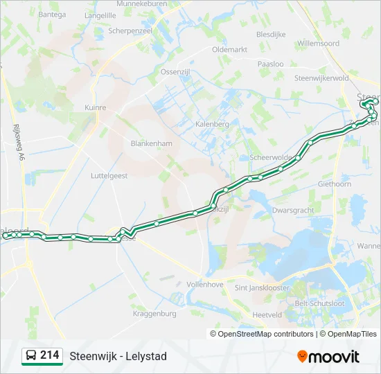214 Bus Line Map