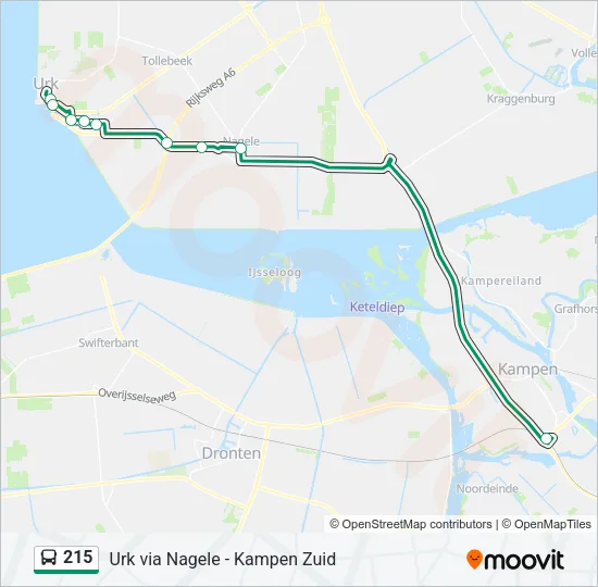215 Bus Line Map