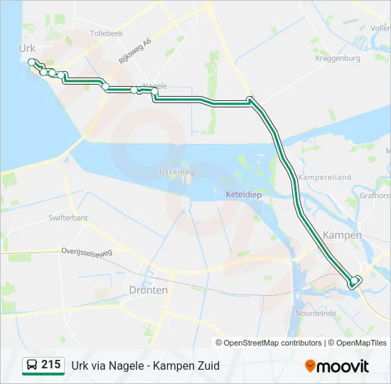215 Bus Line Map