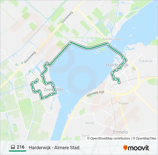 216 Bus Line Map