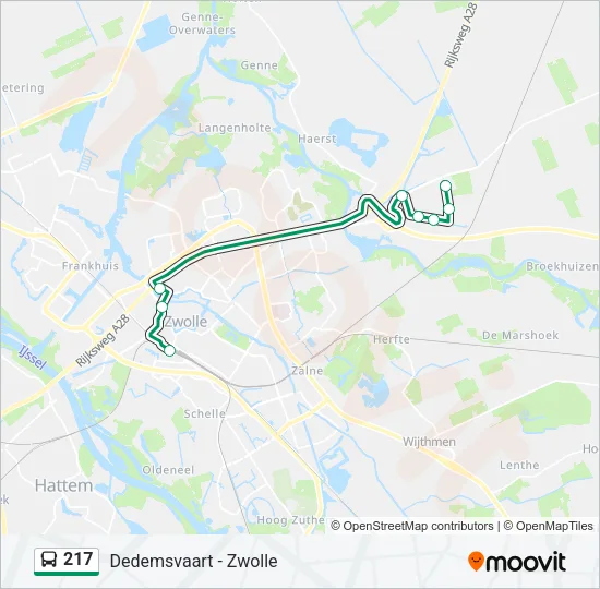 217 Bus Line Map