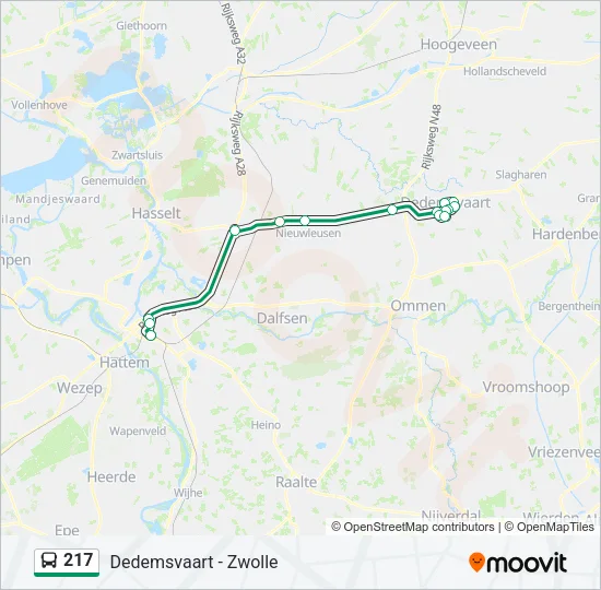 217 Bus Line Map
