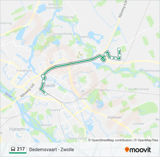 217 Bus Line Map