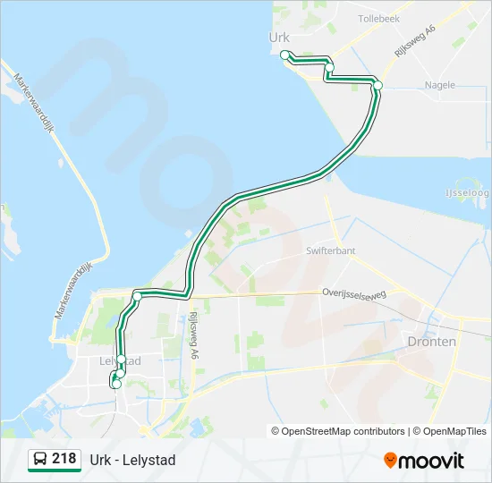 218 Bus Line Map
