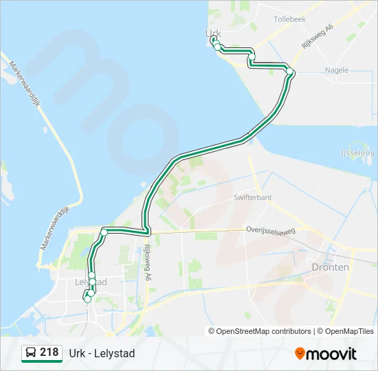 218 Bus Line Map