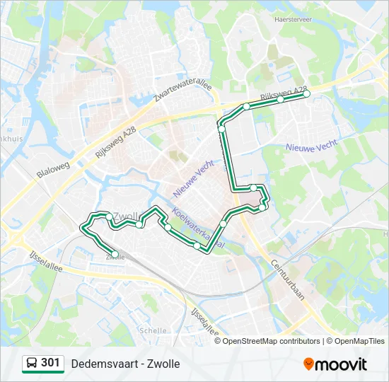 301 Bus Line Map
