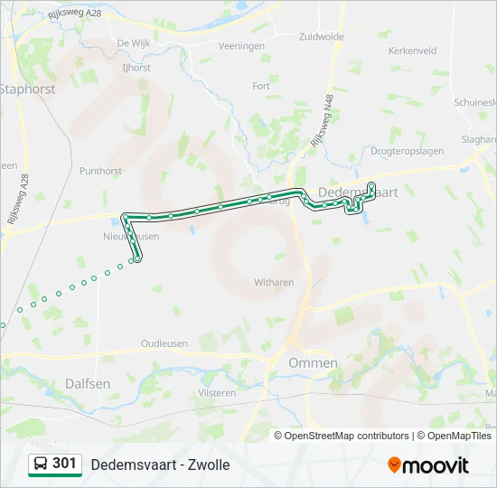 301 Bus Line Map