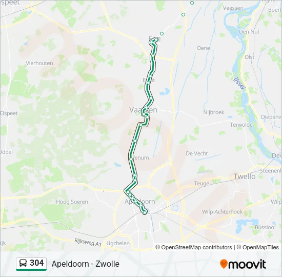 304 Bus Line Map