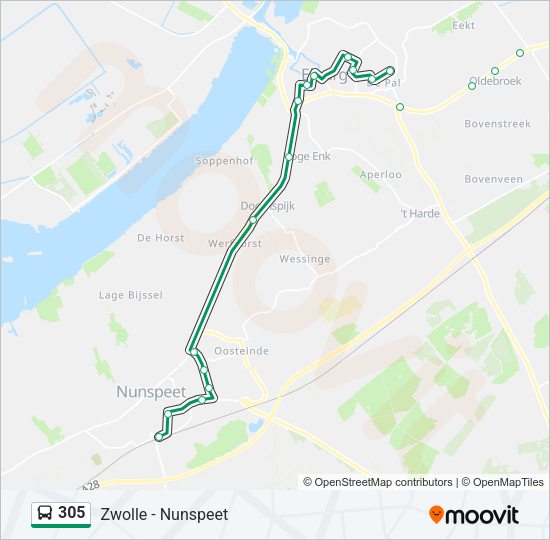 305 Bus Line Map